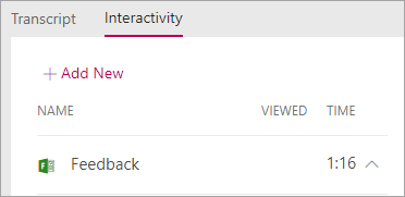 Stream video Interactivity tab showing a new form called Feedback